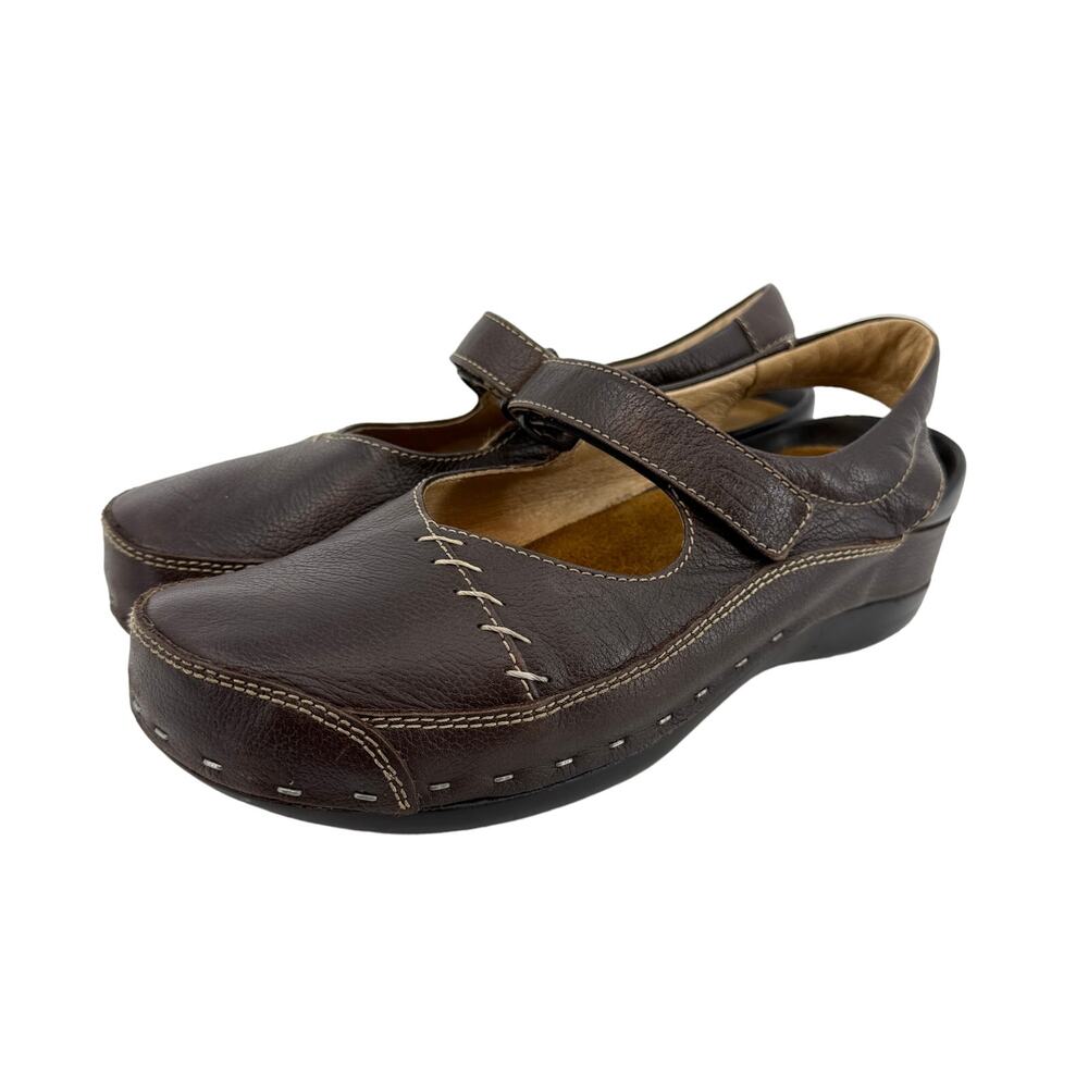 Wolky Women’s EU 40 US 8-9 Brown Leather Mary Jane Comfort Shoes